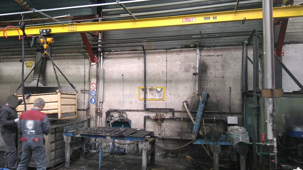 Monorail palan pneumatique à chaîne Ingersoll rand
