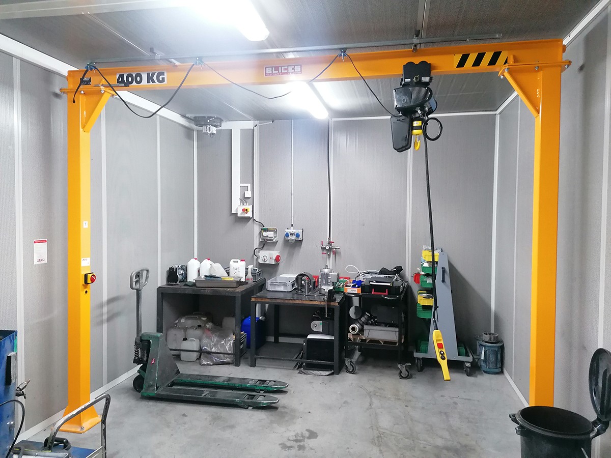 Portique d'atelier monorail palan électrique à chaîne