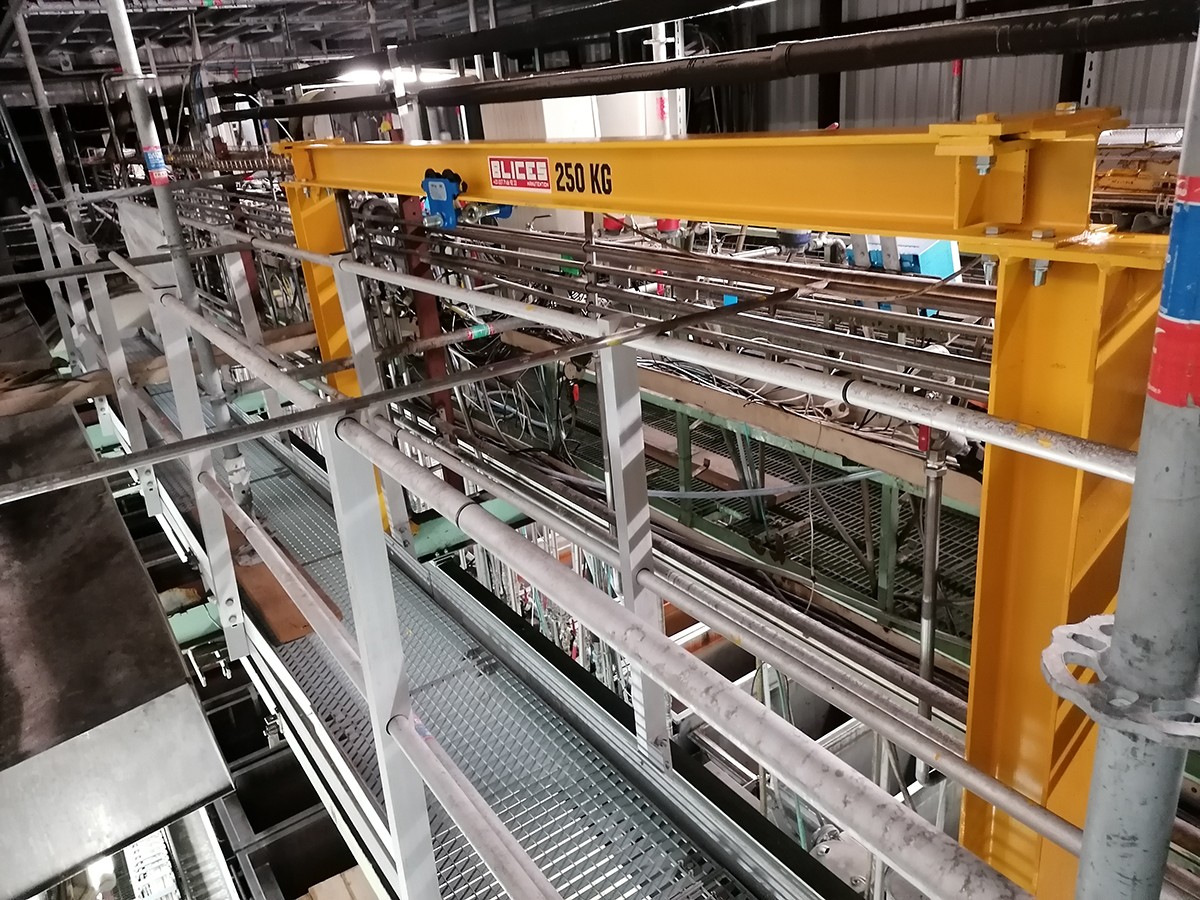 Portique monorail palan à chaîne manuel