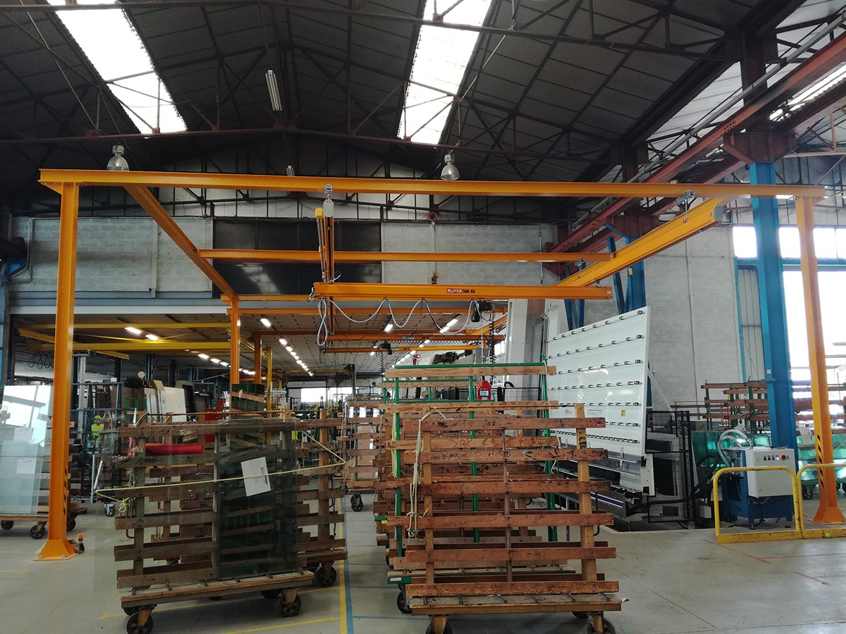 Poutre roulante aluminium structure autoportée palonnier à ventouse barbaric