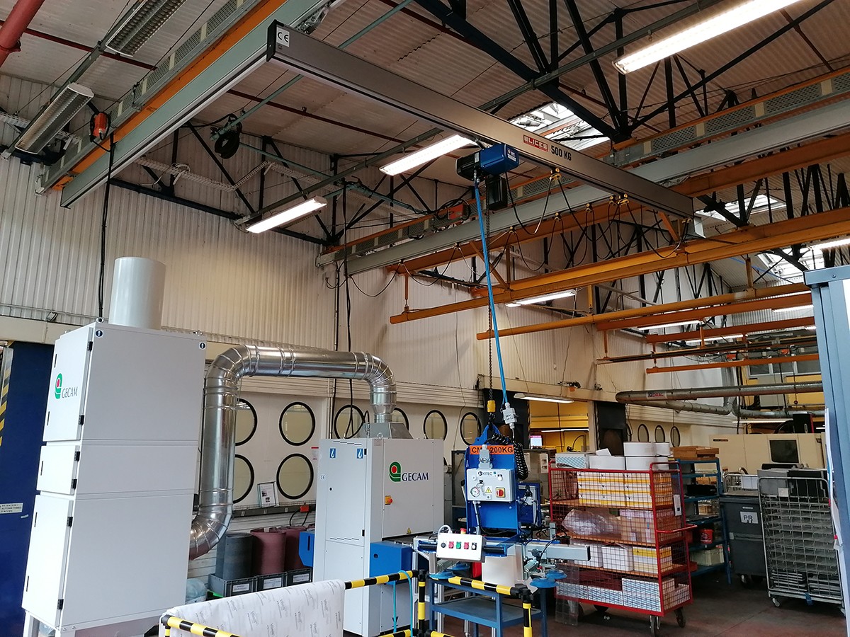 Poutre roulante en aluminium palan électrique à chaîne palonnier à ventouse axitec